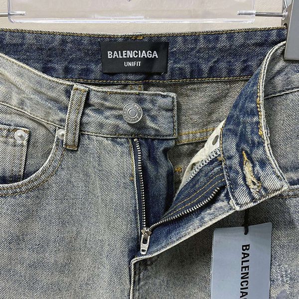 日本未入荷バレンシアガ ジーンズ デニム コピー ダメージ加工 インディゴ ロゴ baf82750最高級