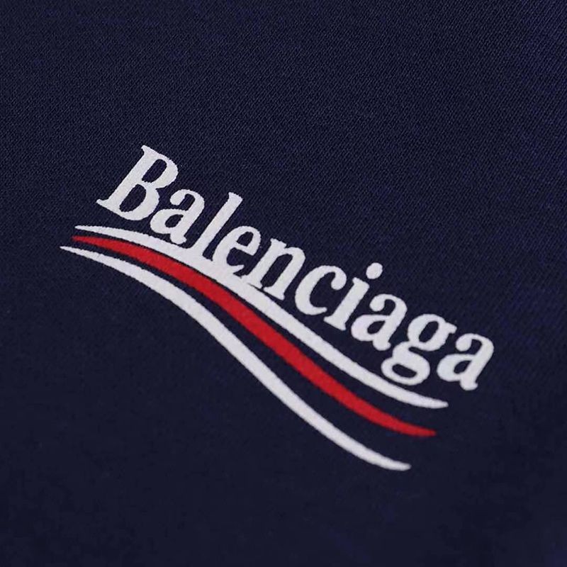 送料込バレンシアガ Political Campaign Sweat パンツ コピー★カーリーフリース　ブルー bak12802激安送料無料