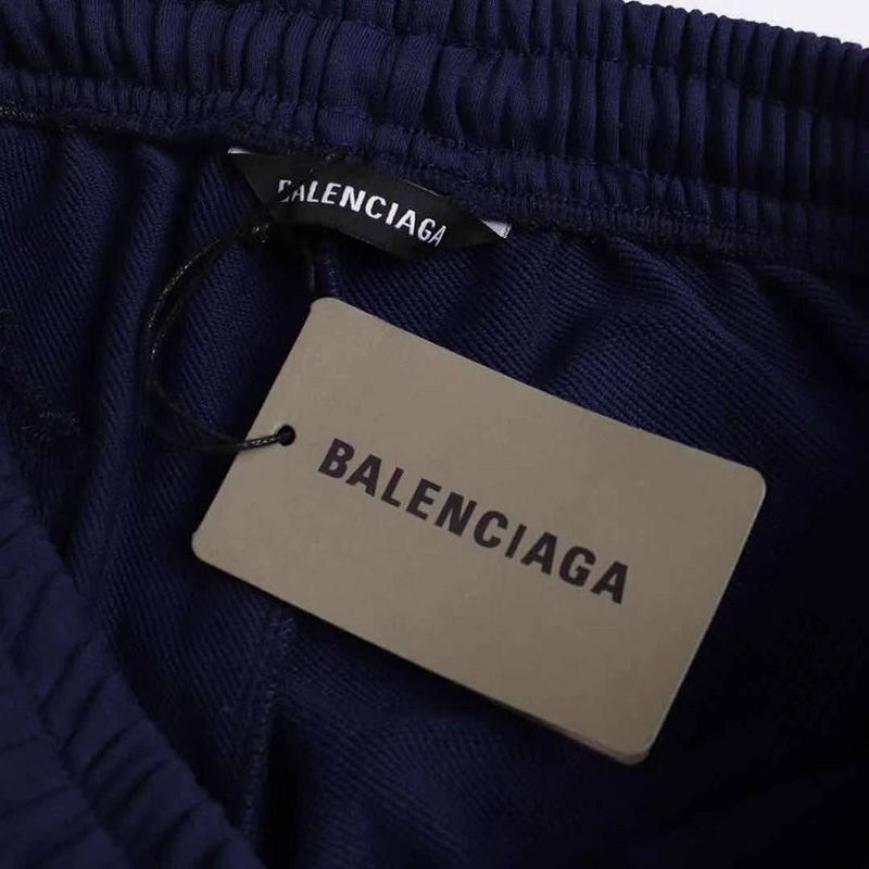 送料込バレンシアガ Political Campaign Sweat パンツ コピー★カーリーフリース　ブルー bak12802高い品質