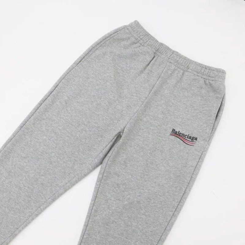 超話題!バレンシアガ 偽物 Political Campaign Sweat パンツ★カーリーフリース　グレー baq35410通販