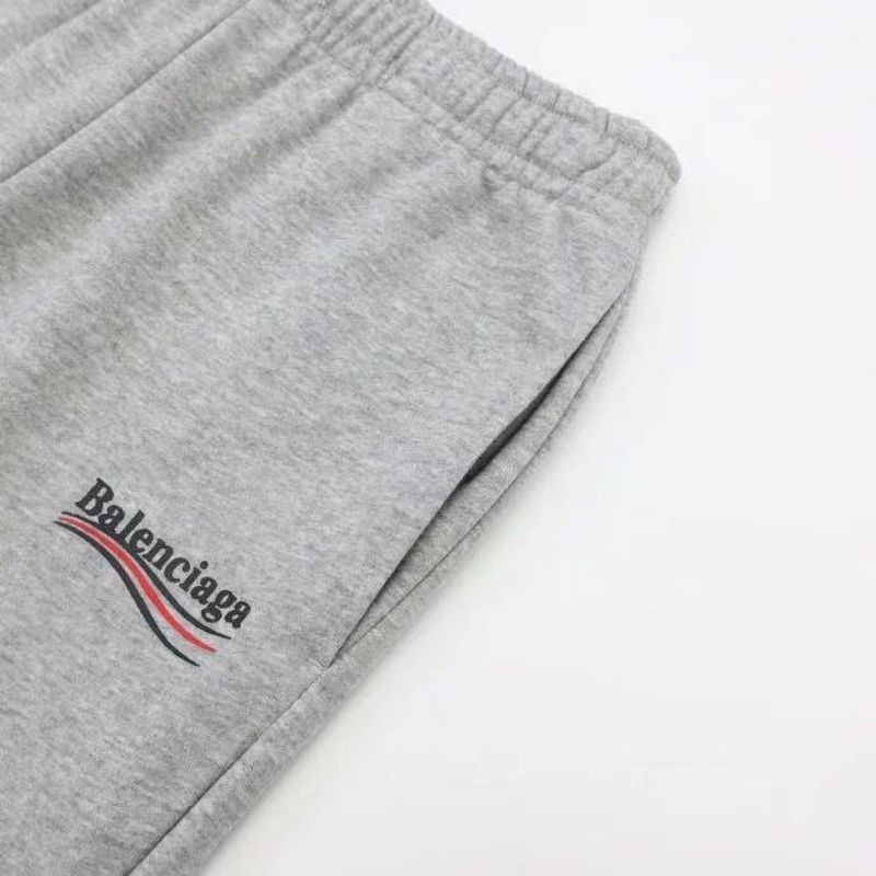 超話題!バレンシアガ 偽物 Political Campaign Sweat パンツ★カーリーフリース　グレー baq35410激安送料無料