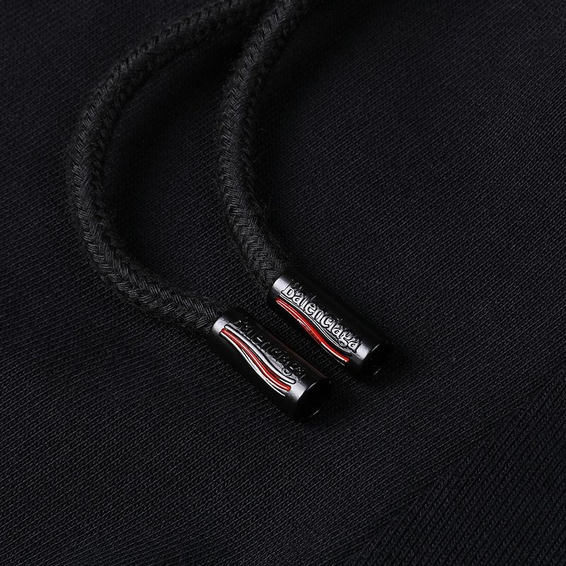 目を惹くカラーバレンシアガ コピー Political Campaign Sweat パンツ★カーリーフリース　ブラック bav26689最高級