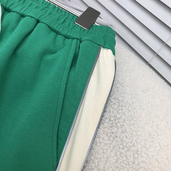 《大人気》ロエベ ハーフ・ショートパンツ コピー コットン グリーン/ホワイト lor71866代引きを販売