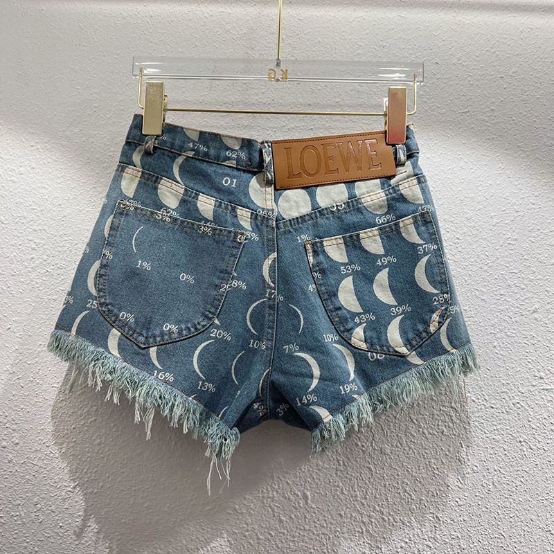 累積売上総額第１位！【ロエベ】PAULAS IBIZA ムーンプリント ショートデニム コピー los21639通販
