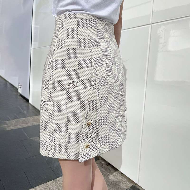 ☆超人気☆ルイヴィトン ダミエ 偽物アズールデニムAラインミニスカート高品質♪♪ vul59934通販