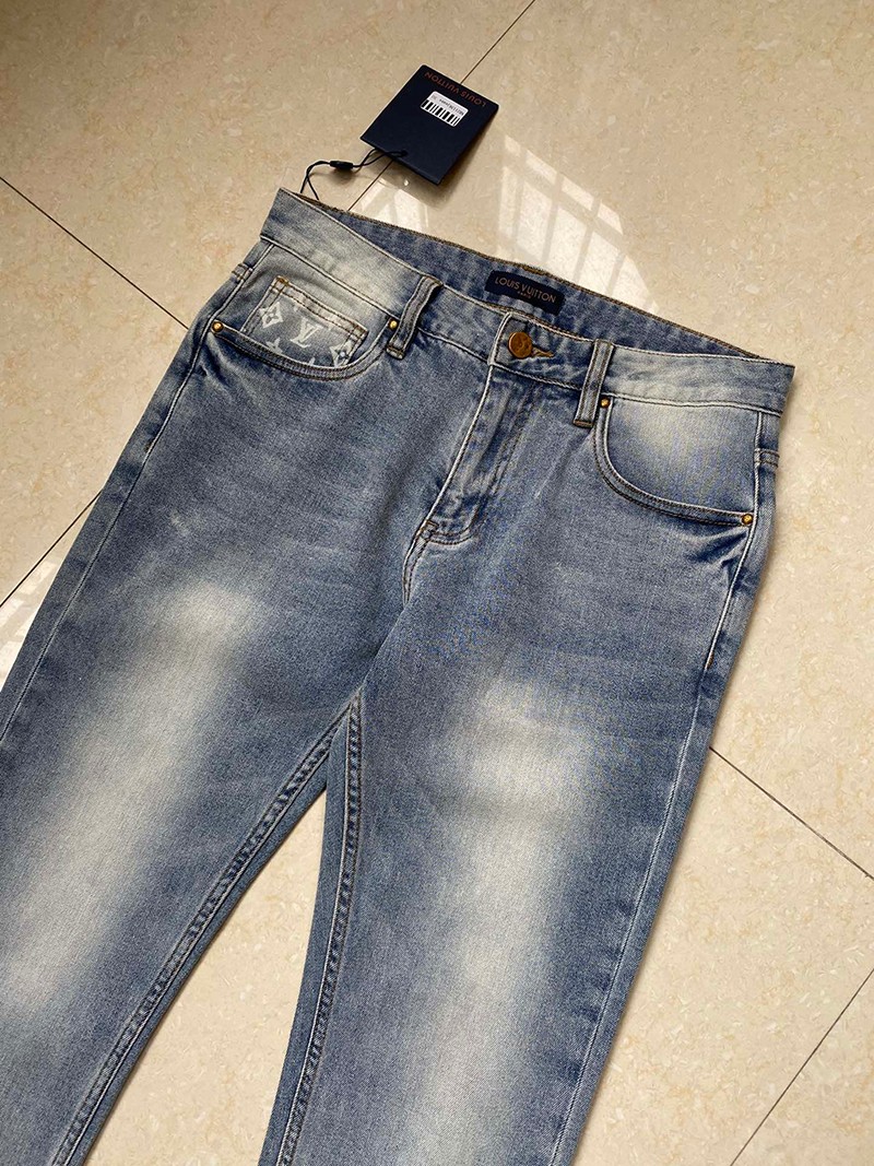 【日本未発売】ルイヴィトン デニムパンツ コピー モノグラムパッチワーク vun42414高い品質