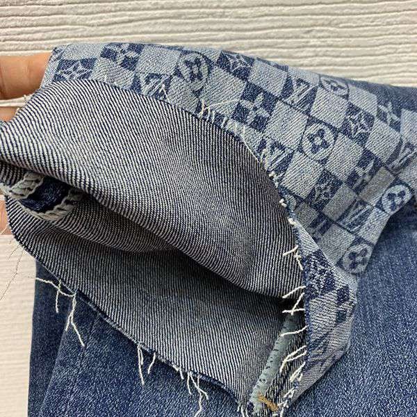 高品質♪♪♪ルイヴィトン デニムパンツ コピー モノグラムパッチワーク vuo70510最高級