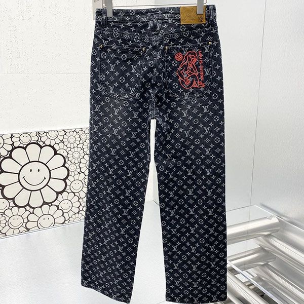 人気急上昇 ルイヴィトン デニムパンツ コピー モノグラムパッチワーク vus24378通販