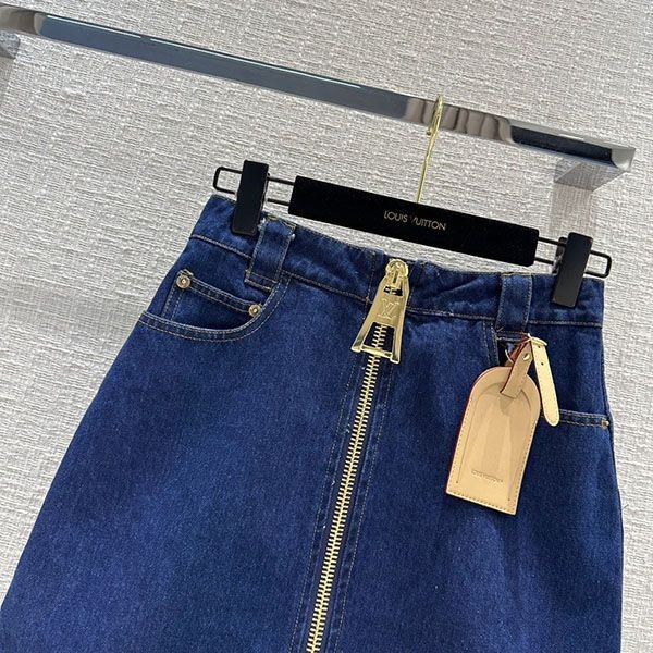 ハイブランドルイヴィトン ジッパーデニム スーパーコピー ミニスカート vut93056通販