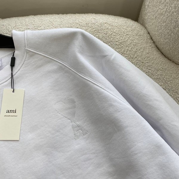 アミ パリス ホワイト トレーナー スウェット コピー ロゴ ame00634高い品質