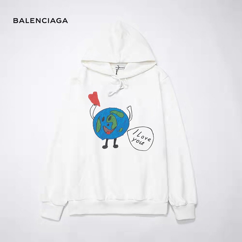 《大人気》【バレンシアガ パーカー コピー】LOVE EARTH LARGE FIT フーディーパーカー 620947TKV959040通販
