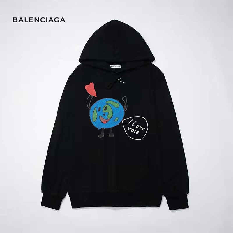 《大人気》【バレンシアガ パーカー コピー】LOVE EARTH LARGE FIT フーディーパーカー 620947TKV959040高い品質