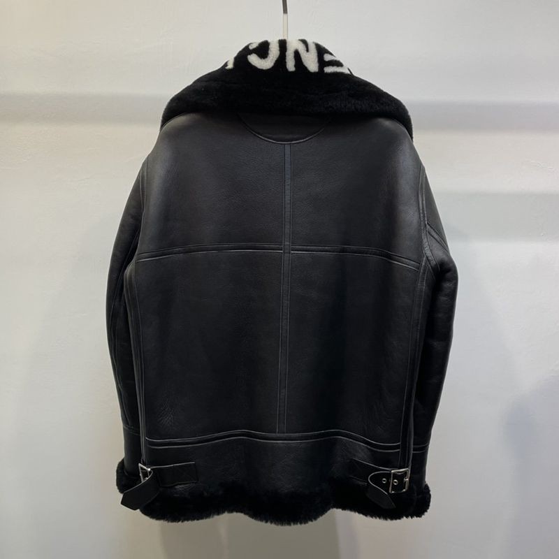 超希少！バレンシアガ Cocoon Aviator ジャケット コピー★シャイニー ラムスキン＆ボンドウール ブラック 646456TKS311069通販