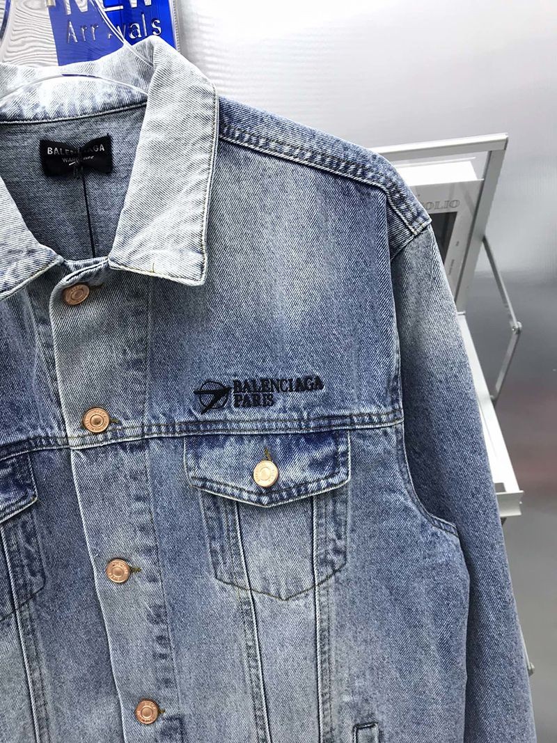 【日本未発売】バレンシアガ Corporate Large Fit ジャケット コピー★ヴィンテージブルー ライトデニム 657608TDW154307人気