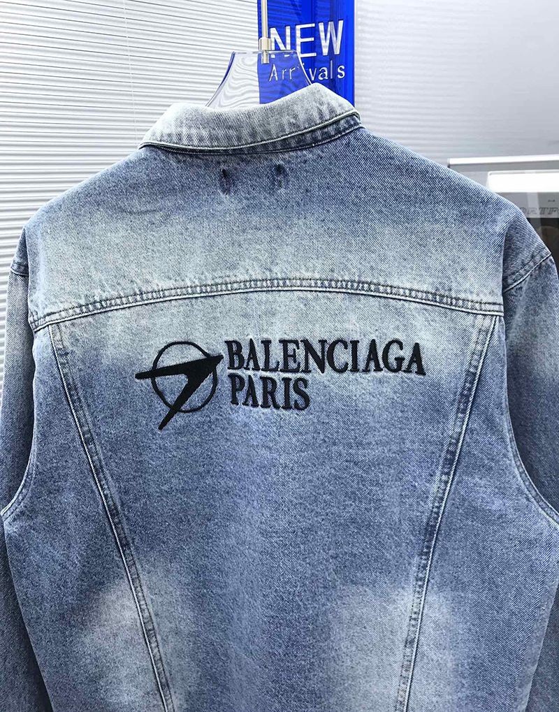 【日本未発売】バレンシアガ Corporate Large Fit ジャケット コピー★ヴィンテージブルー ライトデニム 657608TDW154307最高級