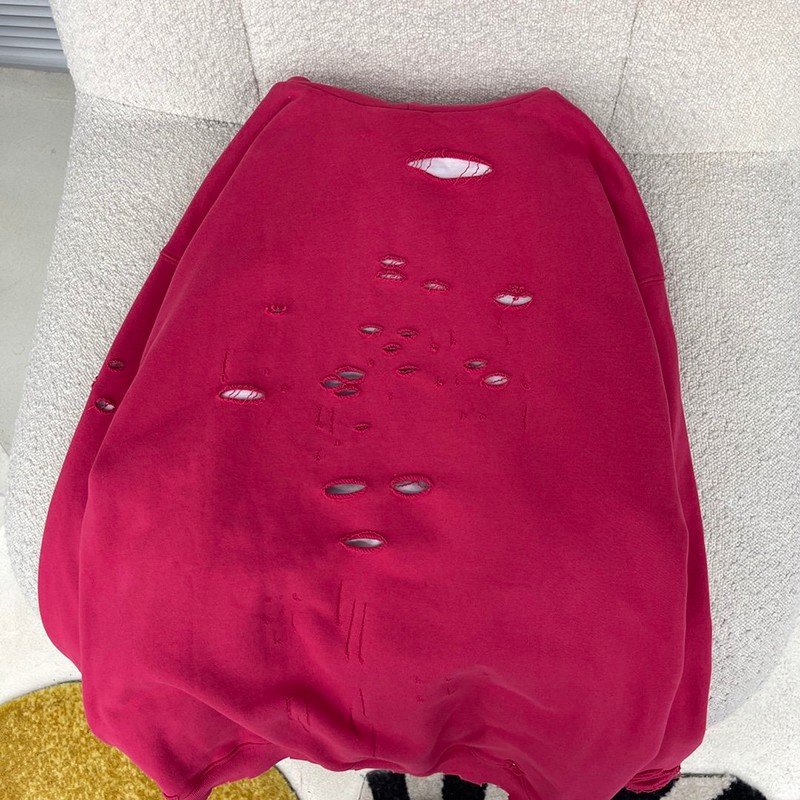 関税送料込み☆バレンシアガ パーカー 偽物☆ダメージ加工 スウェットフーディ 659403TKVB66295最高級