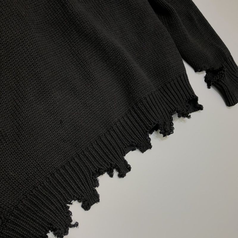 バレンシアガ Political Campaign Destroyed パーカー 偽物★ニットウェア ブラック 662718T32121069代引きを販売