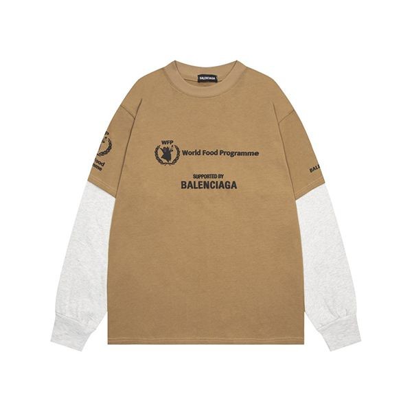 希少色バレンシアガ WFP ダブルスリーブTシャツ 長袖 コピー 6色 698089TMVL21070代引きを販売