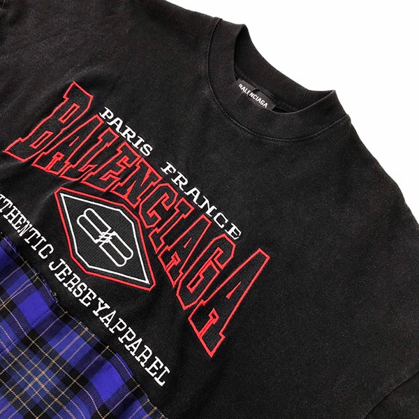 入手困難バレンシアガ B Authentic パッチド ロングスリーブ Tシャツ コピー 698227tmm085212激安送料無料