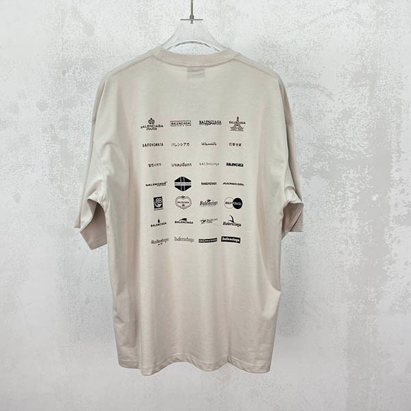 【バレンシアガ コピー】ARCHIVES LOGOS Tシャツ オーバーサイズ 2色 712398TNVQ79784人気