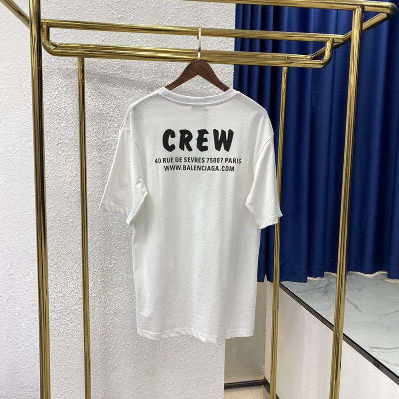大人気！バレンシアガ CREWロゴ Tシャツ 偽物 ホワイト baa41967通販