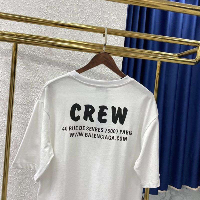 大人気！バレンシアガ CREWロゴ Tシャツ 偽物 ホワイト baa41967最高級