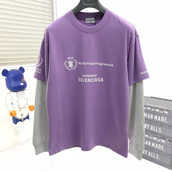 大人気!!新色 バレンシアガ コピー WFP DOUBLE SLEEVES Tシャツ 3色 baa62856