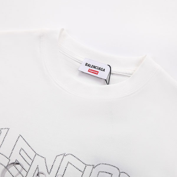 大人気！バレンシアガ シュプリーム コラボ 偽物 ロゴ Tシャツ bab15593激安送料無料