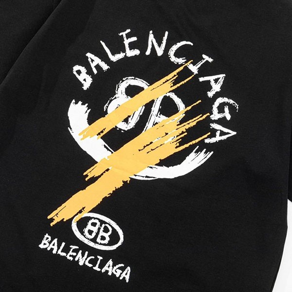 バレンシアガ BBロゴ プリント 半袖 Tシャツ コピー bab50960最高級