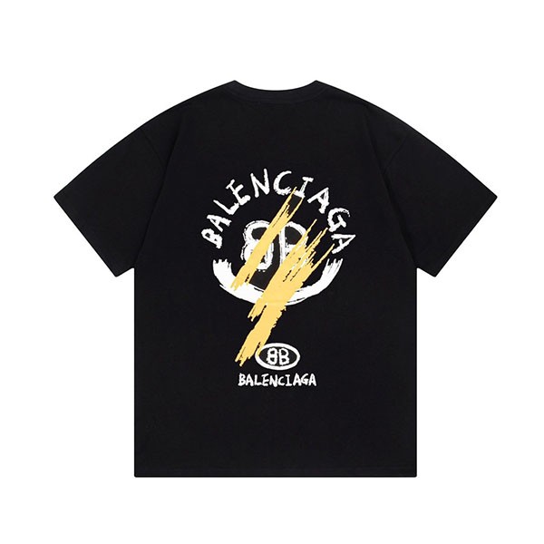 バレンシアガ BBロゴ プリント 半袖 Tシャツ コピー bab50960品質保証
