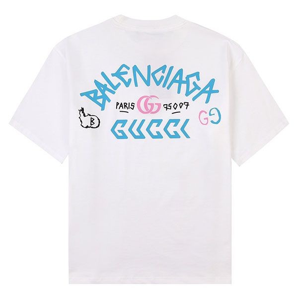 超希少！​バレンシアガ x グッチ コラボ 偽物 Tシャツ bab76622通販