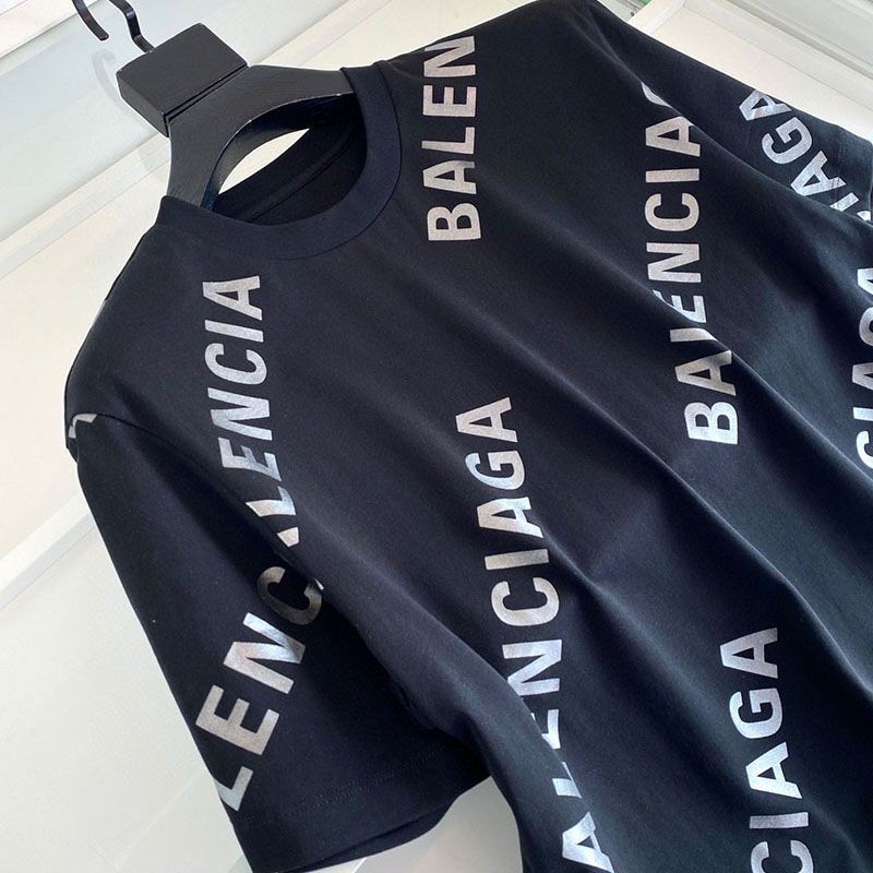 最安値挑戦 バレンシアガ●ALLOVER SPORTY LOGO フィット コピー Tシャツ bac98825激安送料無料