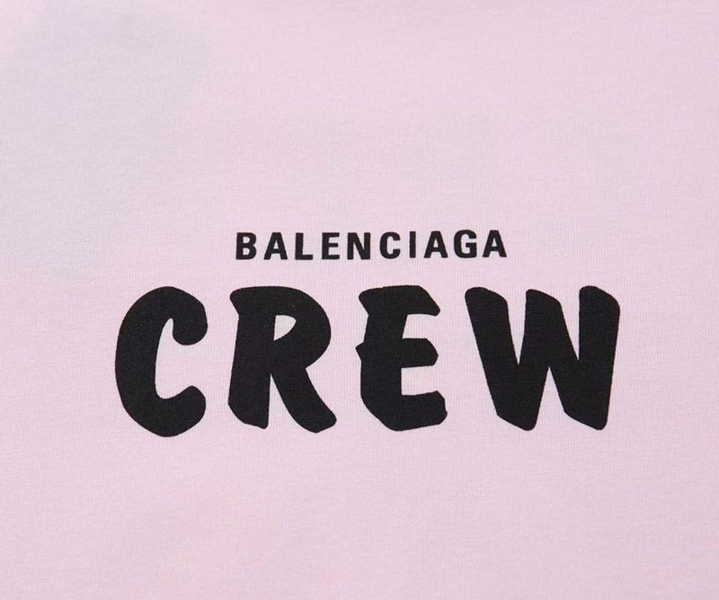 完売必至バレンシアガ CREWロゴ Tシャツ スーパーコピー ピンク bad01870高い品質