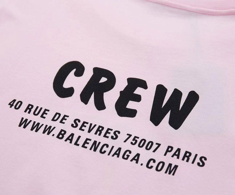 完売必至バレンシアガ CREWロゴ Tシャツ スーパーコピー ピンク bad01870代引きを販売