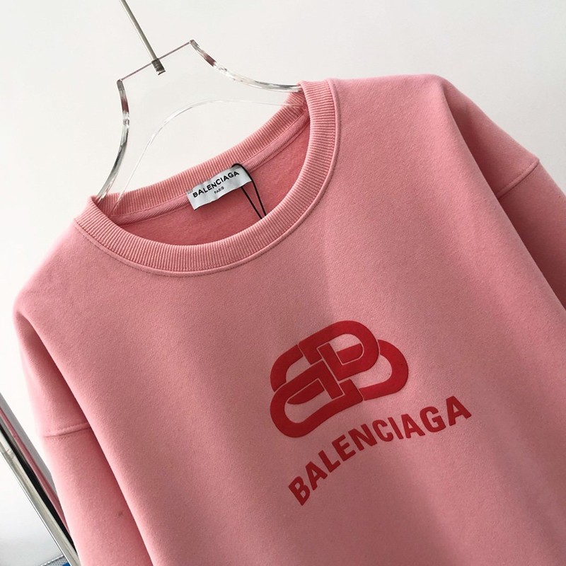 【即発】バレンシアガ パーカー スーパーコピー トレーナー BBロゴ ピンク bae21362激安送料無料