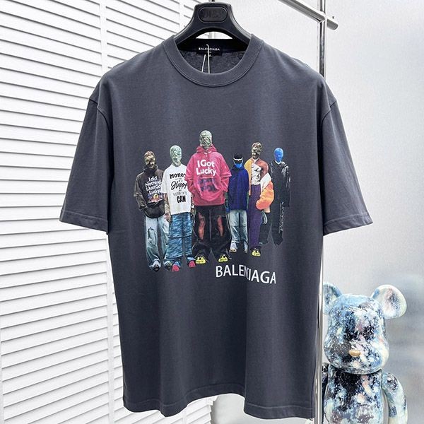 人気No1 バレンシアガ  Tシャツ 偽物 コットン 半袖 bae83761最高級