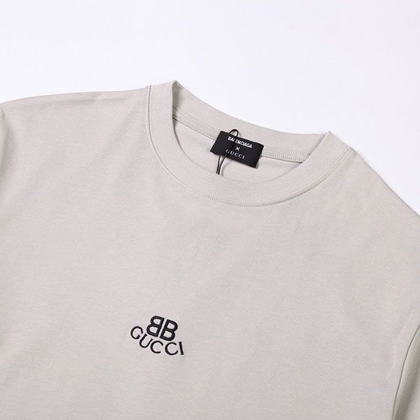送料込 バレンシアガ x グッチ コラボ 偽物 Tシャツ baf05389高い品質