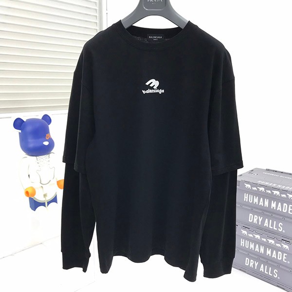 新作 バレンシアガ 偽物 SPORTY B DOUBLE SLEEVES Tシャツ 2色 baf47498