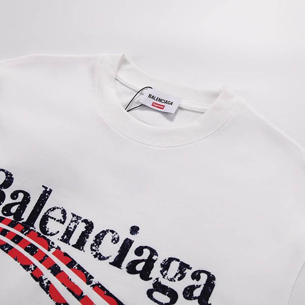 バレンシアガ シュプリーム コピー キャンペーン ロゴ プリント Tシャツ baf80474激安送料無料