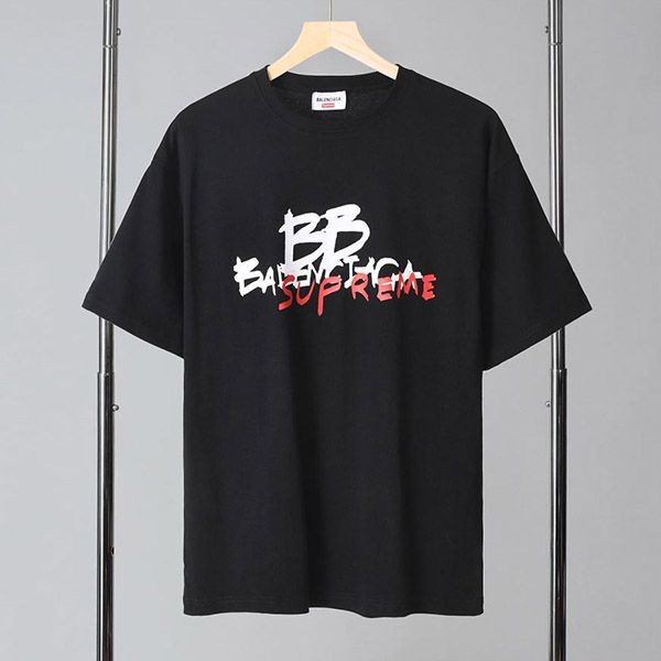 バレンシアガ シュプリーム コラボ 偽物 ロゴ Tシャツ baf82873通販