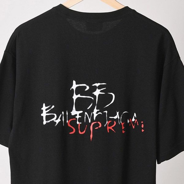 バレンシアガ シュプリーム コラボ 偽物 ロゴ Tシャツ baf82873人気