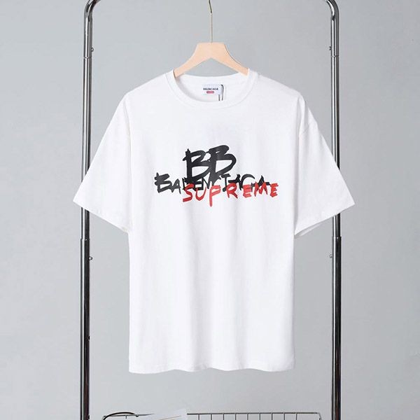 バレンシアガ シュプリーム コラボ 偽物 ロゴ Tシャツ baf82873代引きを販売