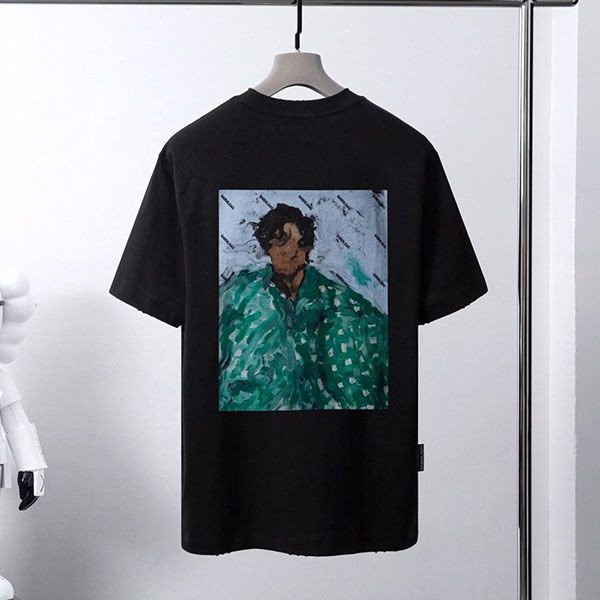 使い勝手良しバレンシアガ メンズ LOGO ミディアムフィット Tシャツ パロディ baf97377激安送料無料