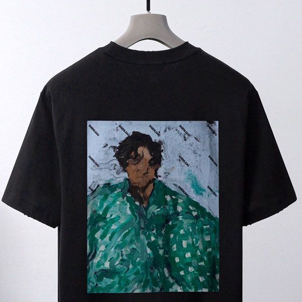 使い勝手良しバレンシアガ メンズ LOGO ミディアムフィット Tシャツ パロディ baf97377高い品質
