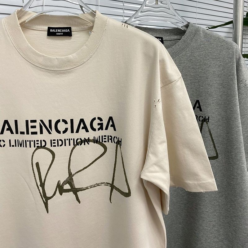 世界中で大人気♪【バレンシアガ】ロゴ入りコットン コピー Tシャツ bag80455激安送料無料