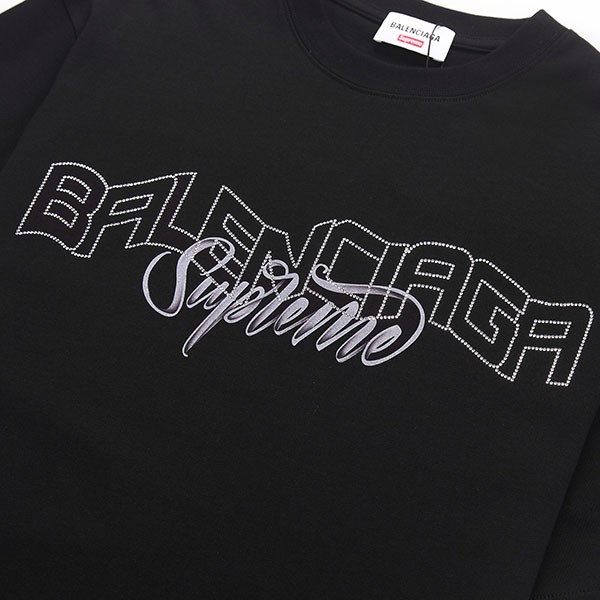 高品質 バレンシアガ シュプリーム コピー コラボ ロゴ Tシャツ bag81962人気