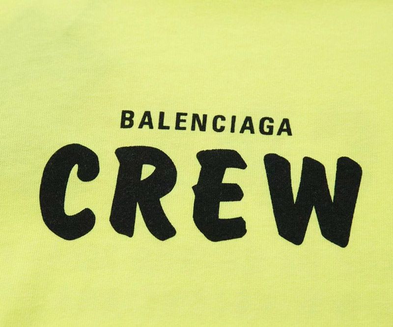21AW新作バレンシアガ CREWロゴ Tシャツ コピー イエロー bah06821激安送料無料