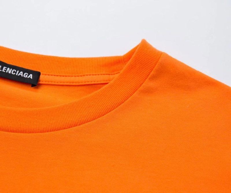 争奪戦バレンシアガ CREWロゴ Tシャツ 偽物 オレンジ baj54841通販