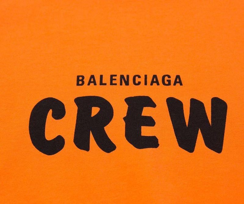 争奪戦バレンシアガ CREWロゴ Tシャツ 偽物 オレンジ baj54841激安送料無料