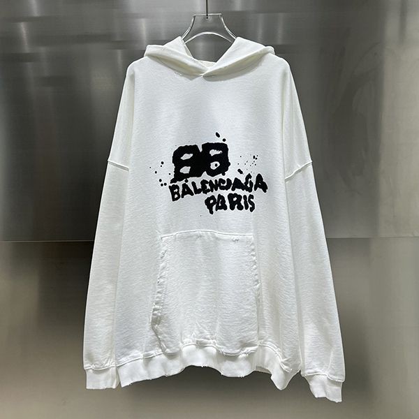 ★追跡付き発送で安心バレンシアガ コピー ミディアムフィット ロゴ フリースパーカー 3色 bak18164通販